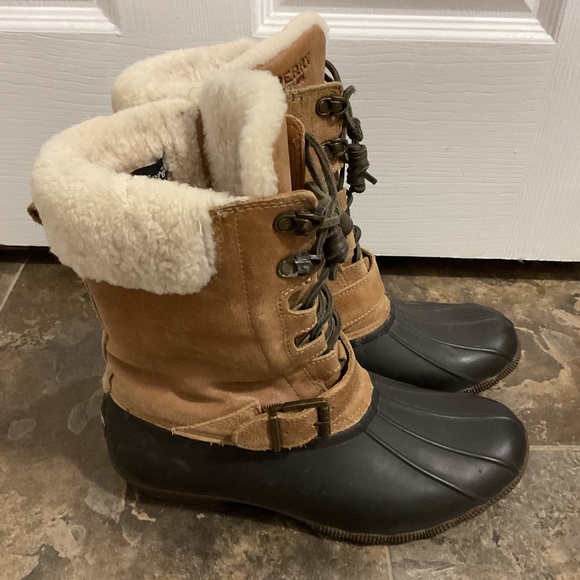 Women’s Sperry for J. Crew Shearwater Tall Duck Boots with Thinsulate Lining, 9M - Picture 2 of 10